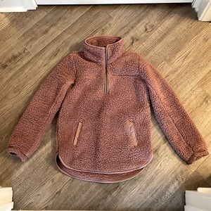 A&F Sherpa Half-Zip Sweatshirt